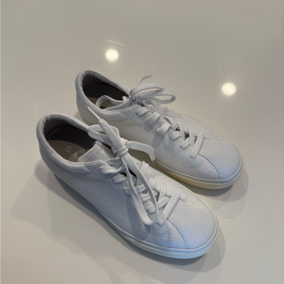 Rothy’s The Lace Up Bright White Knit Sneakers - Picture 8 of 10